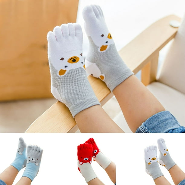 Girls Boy Socks Five Finger Ankle Toe Socks Cartoon Comfort Hosiery Cotton Blend Girls Boy Socks Five Finger Ankle Toe Socks Cartoon Comfort Hosiery Cotton Blend